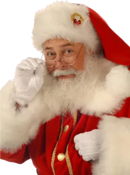 a man dressed as santa claus