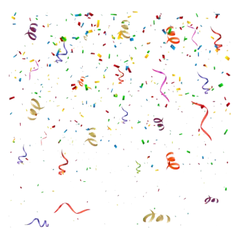 multi colored streamers