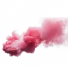 a pink smoke cloud on a white background