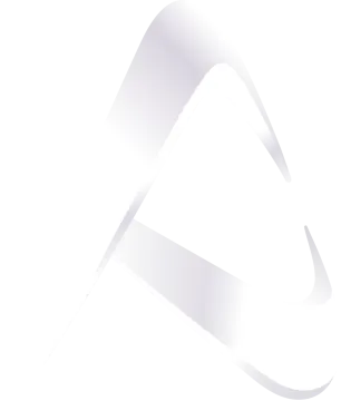 a white logo with the letter a on it