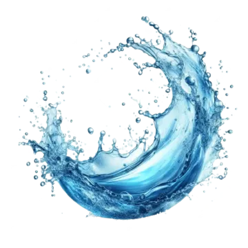 water splash on white background