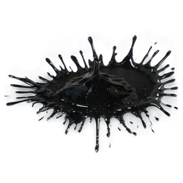 a black liquid splash on a white background