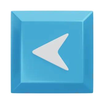 a blue square button with an arrow on it