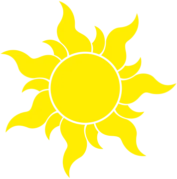 a black and white image of the sun