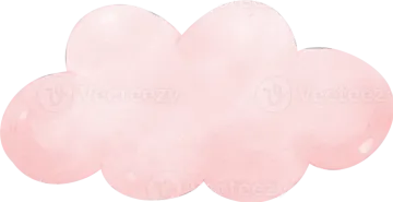 pink watercolor cloud clipart