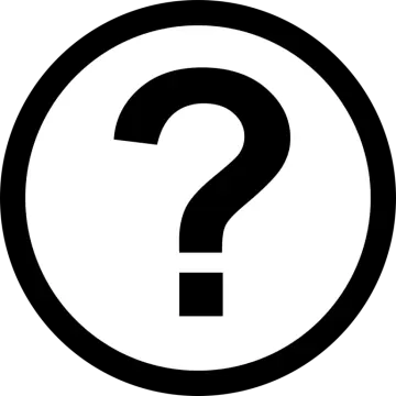 a black and white question symbol