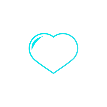 a blue heart icon on a white background