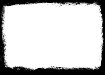 a white square frame on a black background