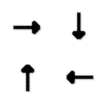 a set of four arrows in different positions