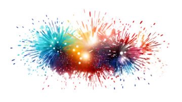 a colorful explosion of paint