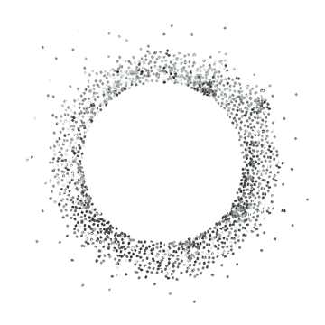 a circle made up of small black dots