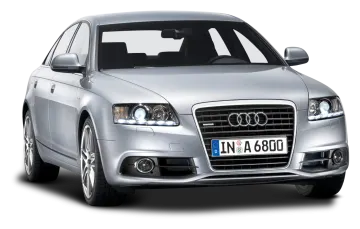 a silver audi car on a white background
