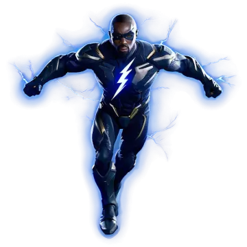 a man dressed as a superhero running through the air