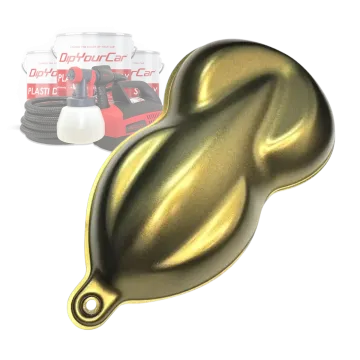 an image of a gold and black paint set