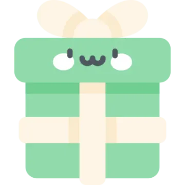 a green gift box with a bow on it