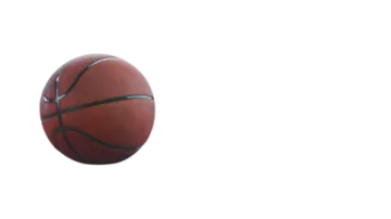 a basketball ball on a white background