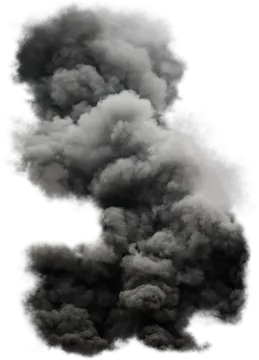 a black smoke cloud on a white background
