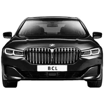 the front view of a black bmw suv
