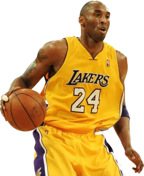 a man in a yellow jersey holding a basketball ball
