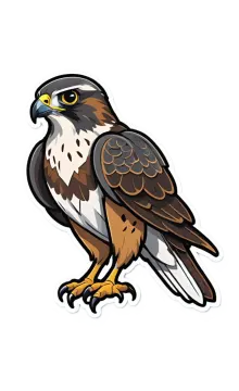 an illustration of a falcon bird