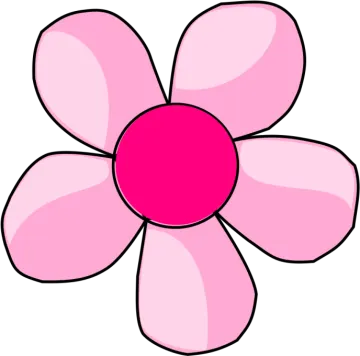 a pink flower on a white background