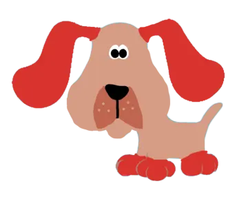 a cartoon dog with its tongue sticking out