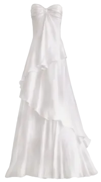 a white wedding dress