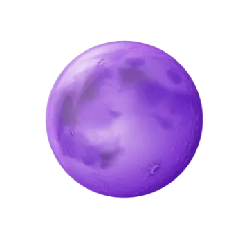 a purple balloon with the moon in the background