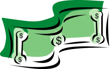 a flag with dollar signs on it