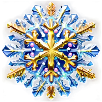 a snowflake with many colors and shapes