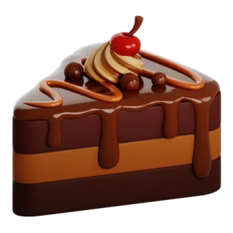 a piece of chocolate with a cherry on top