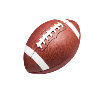 an american football on a white background