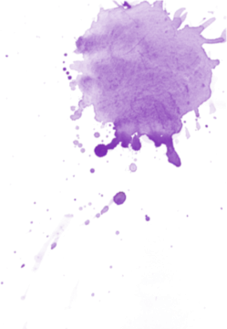 a purple ink stain on a white background