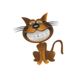 a cartoon cat with a big smile on its face