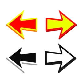 three arrows pointing in different directions