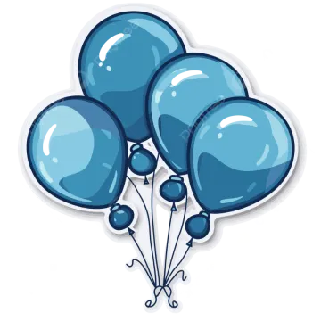 a bunch of blue balloons