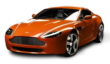 an orange car on a white background