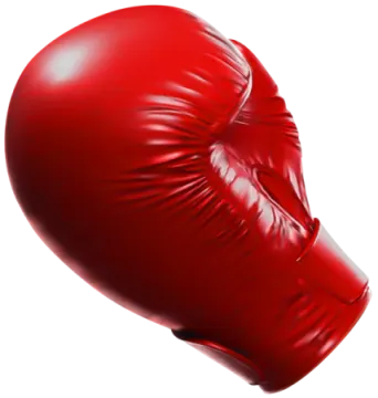 a red boxing glove
