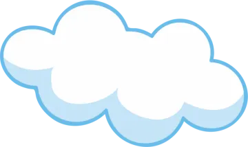 a cloud with a white background