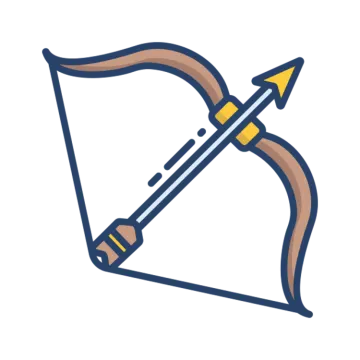 a bow and arrow icon