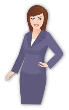 a woman in a business suit
