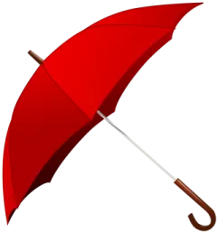 a red umbrella on a white background