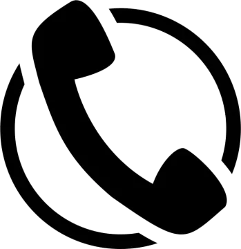 a black and white phone icon