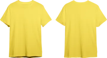 a yellow t - shirt on a white background
