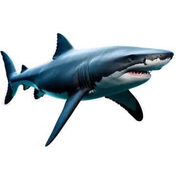 a great white shark with its mouth open