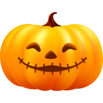 an orange pumpkin with a smiling face