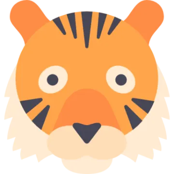 a cartoon tiger's face