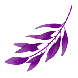 a purple leaf on a white background