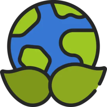 the earth with leaves on it
