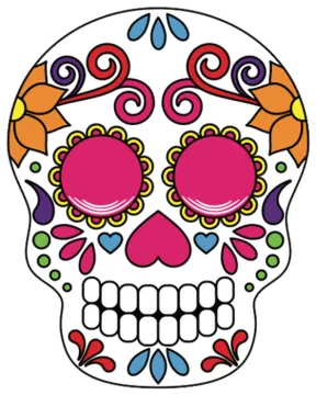 day of the dead skull clipart